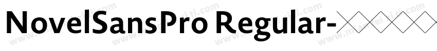 NovelSansPro Regular字体转换